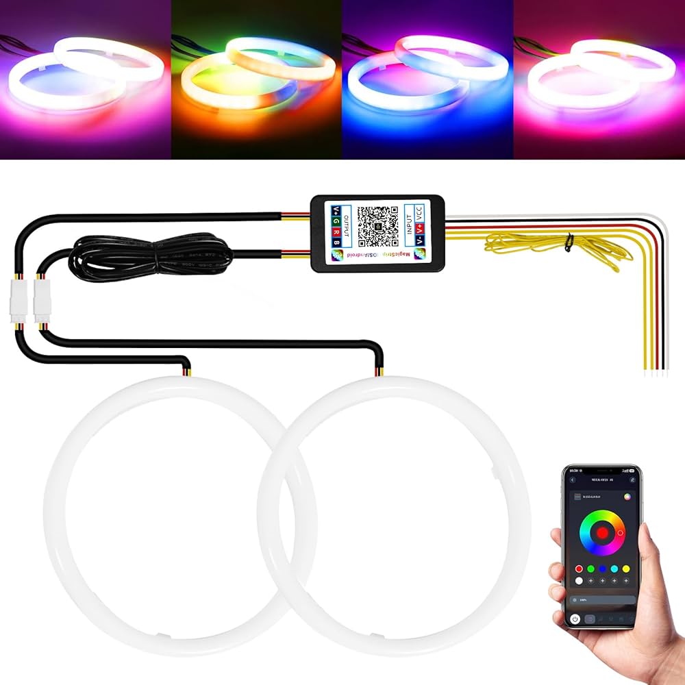 AYM✨ Amazon.com: Qasim Angel Eyes Halo Rings Cotton Lights 12V